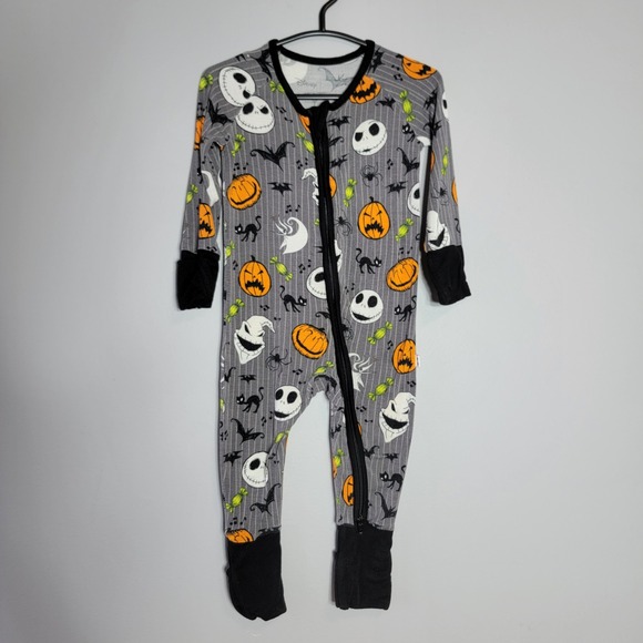 Little Sleepies Disney The Nightmare Before Christmas Zippy Romper 3-6 Months - Picture 2 of 6